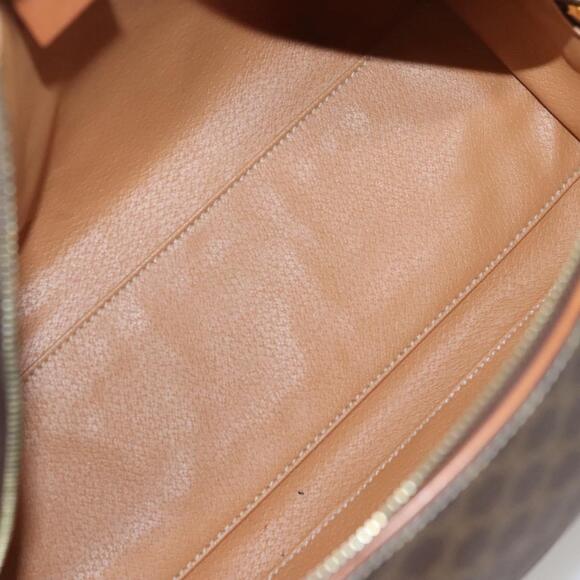 CELINE Macadam Canvas Hand Bag Pvc Leather Brown Gold - Picture 9 of 13